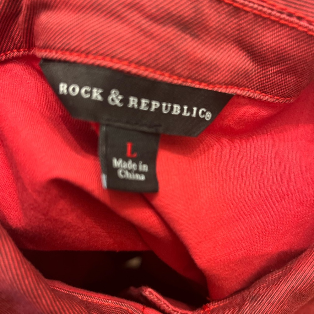 Rock & Republic Bold Red Jean Jacket - Picture 5 of 5
